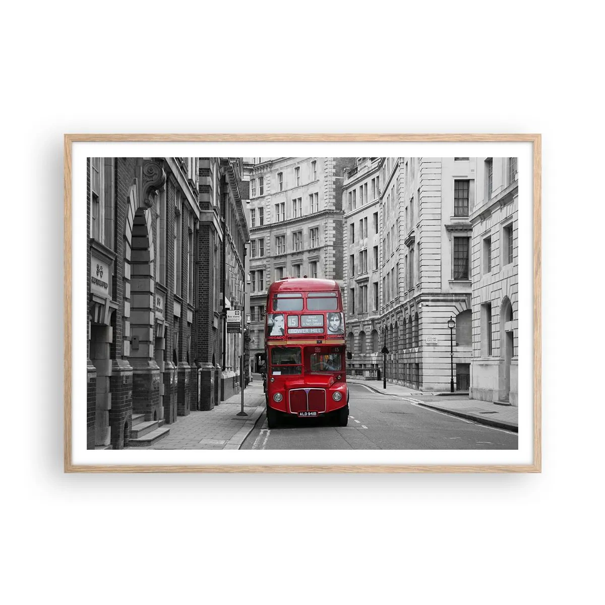 Pôster com moldura de carvalho claro - A vida quotidiana não deve ser cinzenta - 100x70 cm