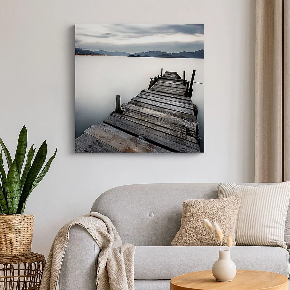 Quadro em tela - Mergulhar em paz - 30x30 cm