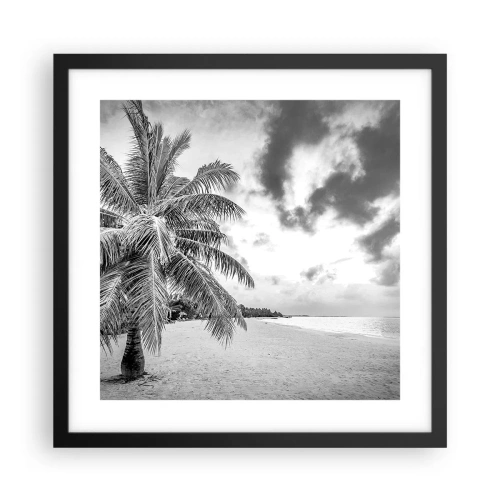 Pôster com moldura preta - Quando anseia por solidão... - 40x40 cm