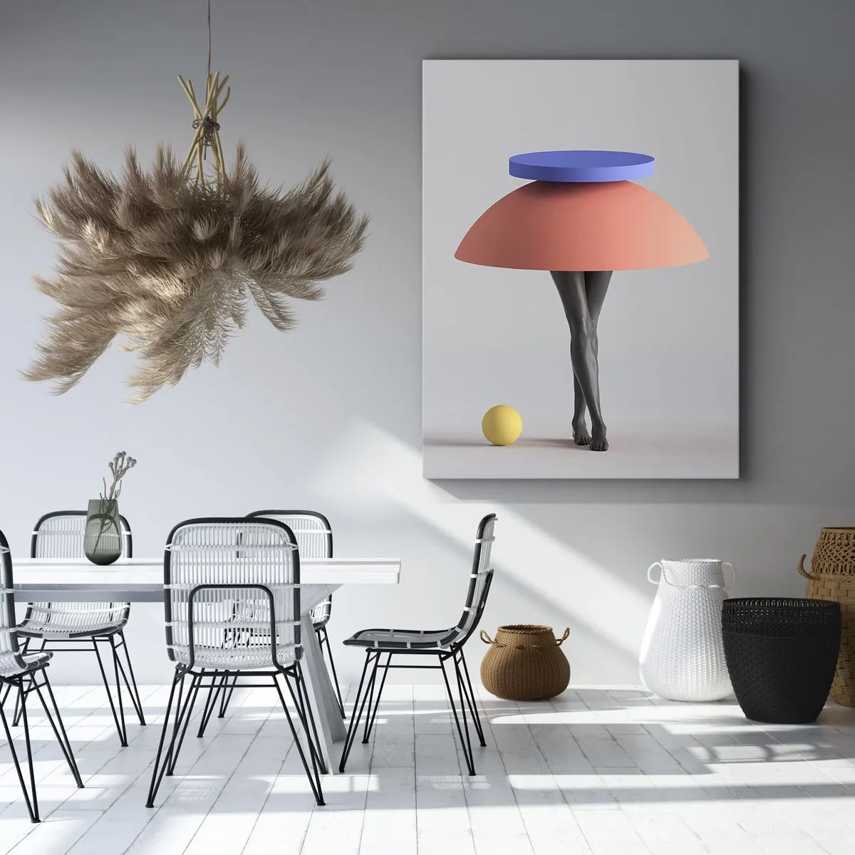 Quadro em tela - Composição surrealista - 65x120 cm