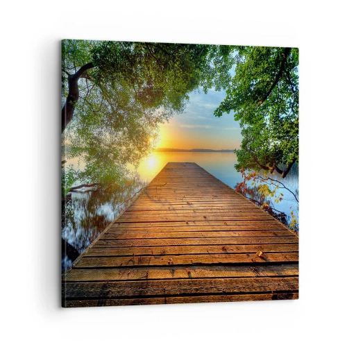 Quadro em tela - Tome o seu tempo, sente-se - 60x60 cm