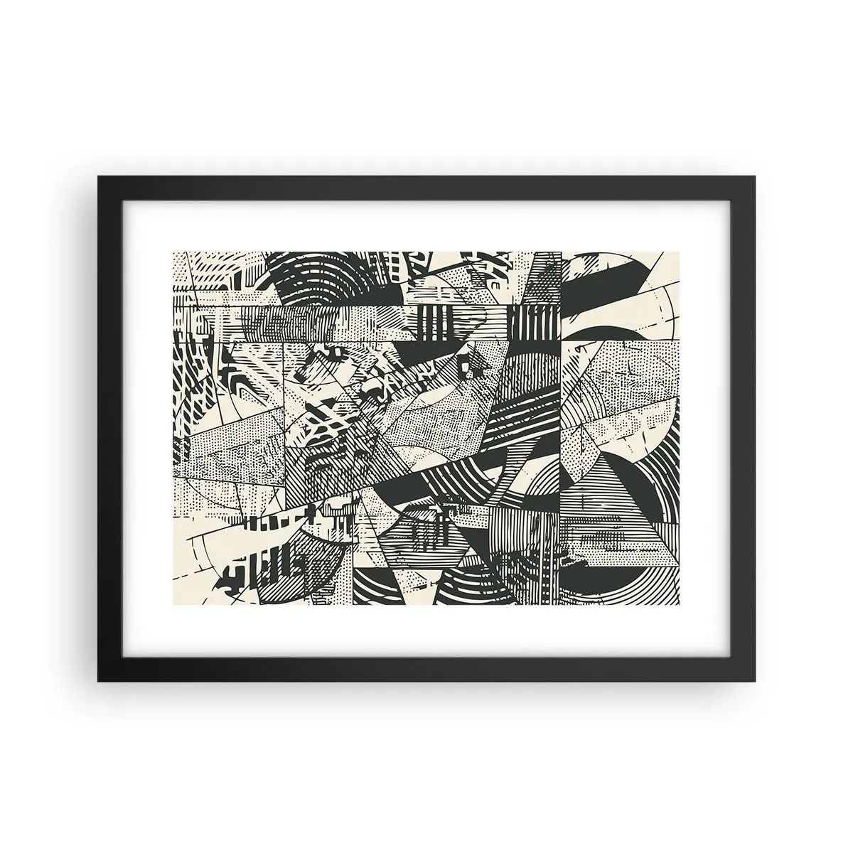 Pôster com moldura preta - A dinâmica do presente - 40x30 cm