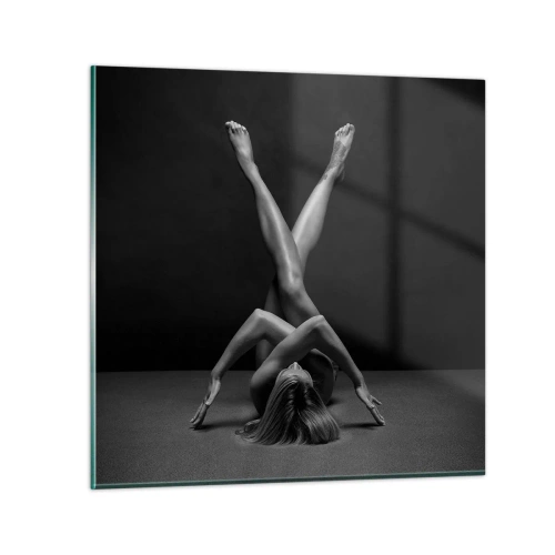 Quadro em vidro - Geometria da nudez - 30x30 cm