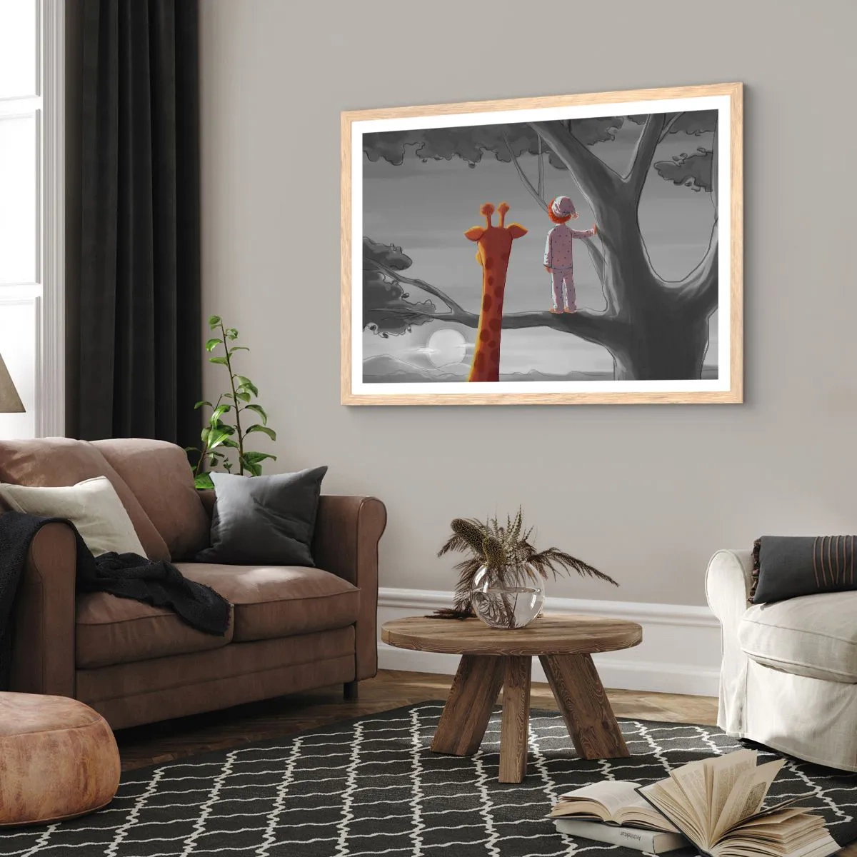 Pôster com moldura de carvalho claro - Isso está realmente acontecendo - 100x70 cm