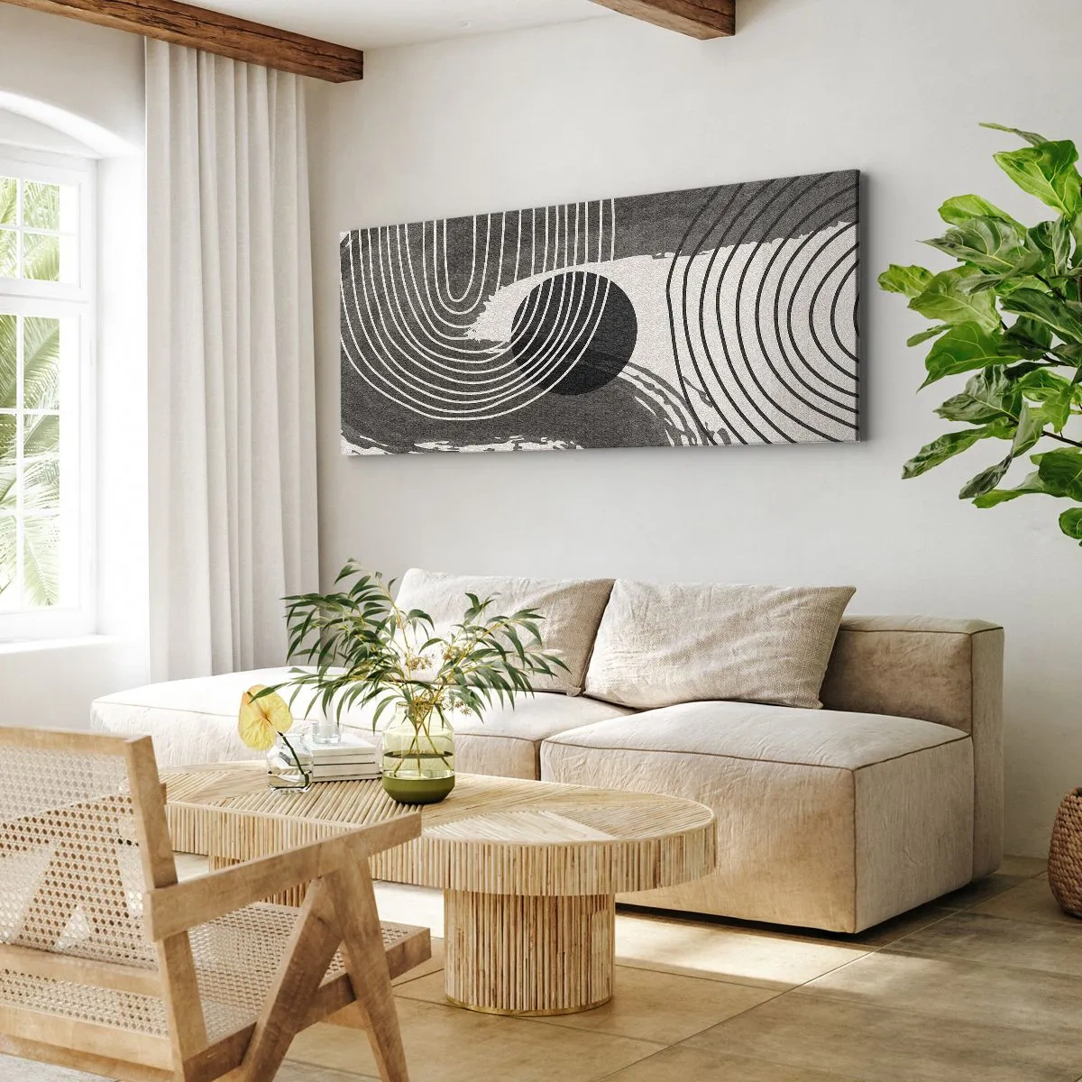 Quadro em tela - O oval vence - 120x50 cm
