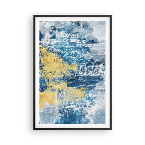 Pôster com moldura preta - Abstração cheia de clima - 61x91 cm