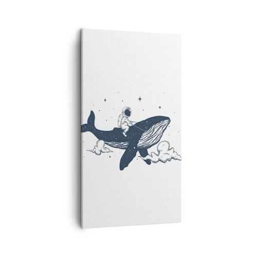 Quadro em tela - Aventura espacial - 45x80 cm