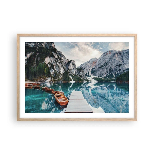 Pôster com moldura de carvalho claro - Vamos mostrar-lhe a beleza - 70x50 cm