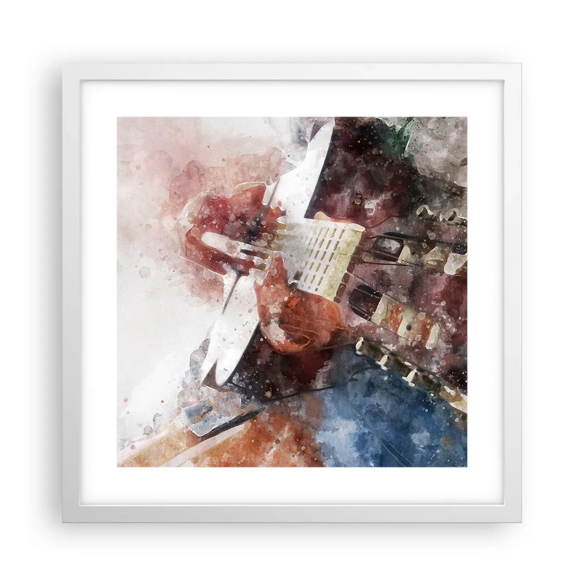 Pôster em moldura branca - E o que acha? - 40x40 cm