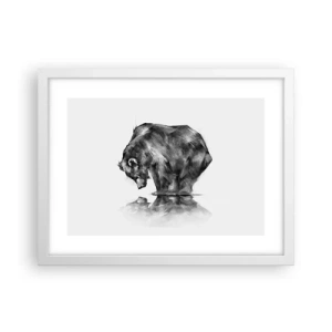 Pôster em moldura branca - É bom ver alguém próximo - 40x30 cm