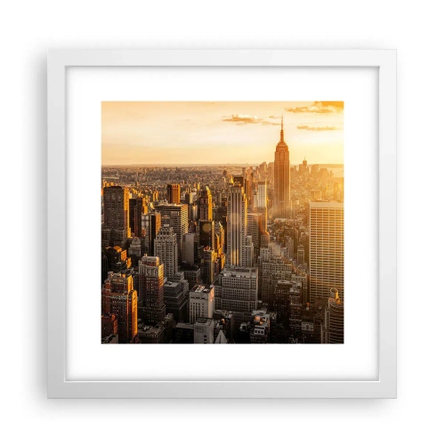 Pôster em moldura branca - Crescer ao sol - 30x30 cm