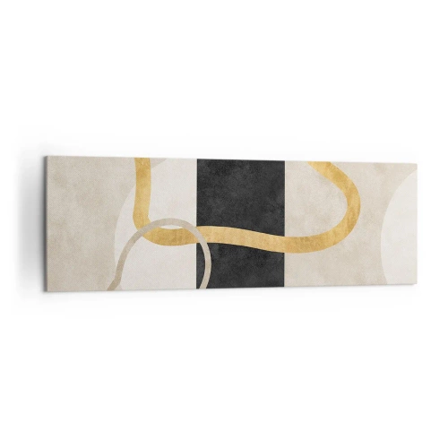 Quadro em tela - Formas em loop - 160x50 cm