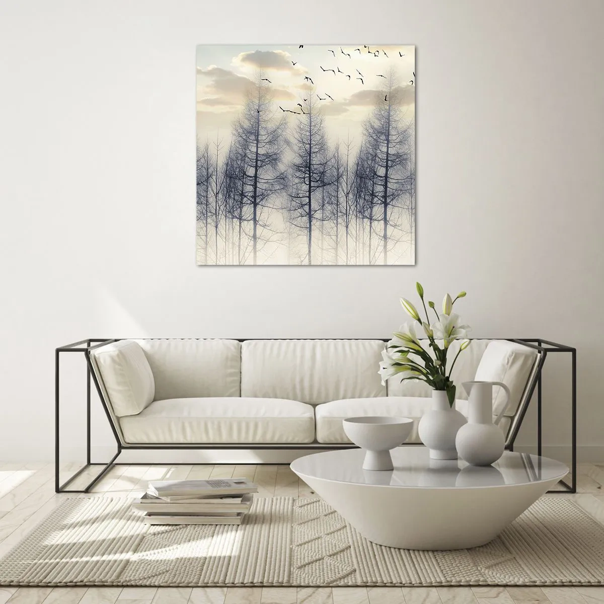 Quadro em vidro - Espíritos florestais - 50x50 cm