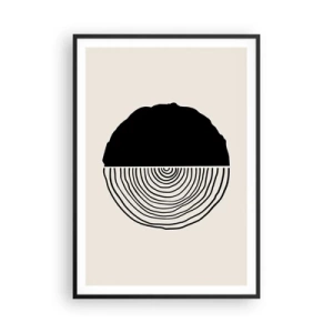 Pôster com moldura preta - Meio a meio - 70x100 cm