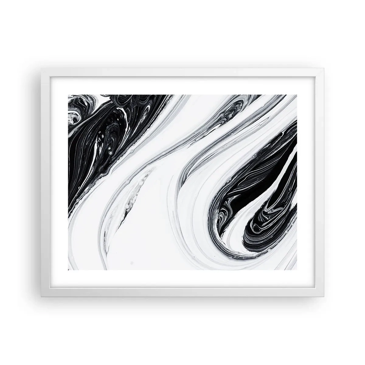 Pôster em moldura branca - Uma combinação de opostos - 50x40 cm