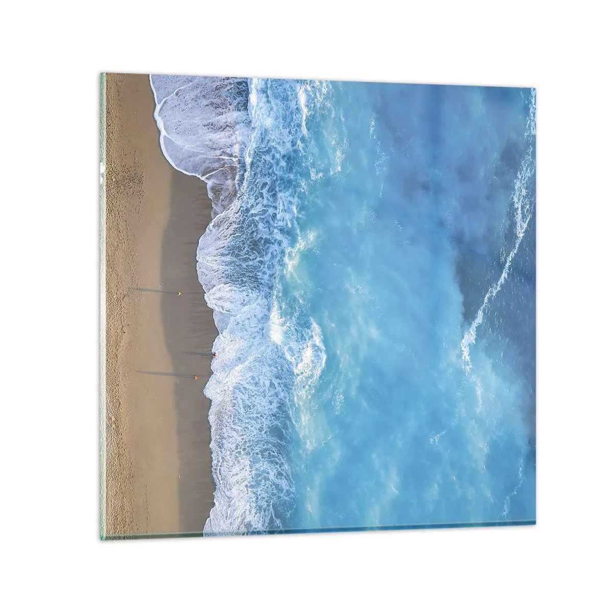 Quadro em vidro - O poder do azul - 40x40 cm