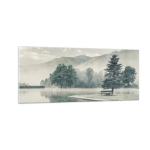 Quadro em vidro - O lago ainda está a dormir - 100x40 cm
