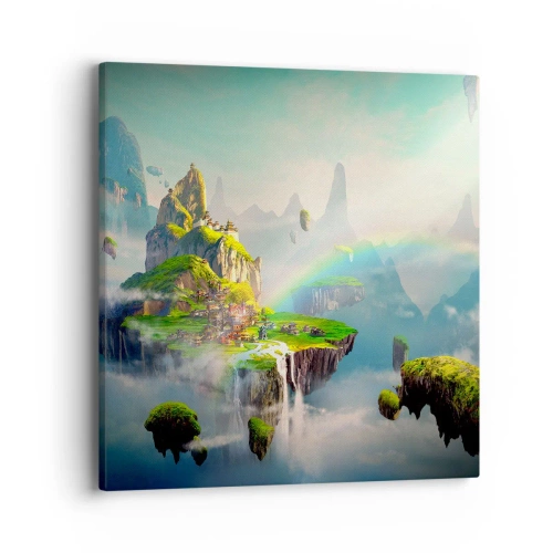 Quadro em tela - Meio do céu - as ilhas felizes - 40x40 cm