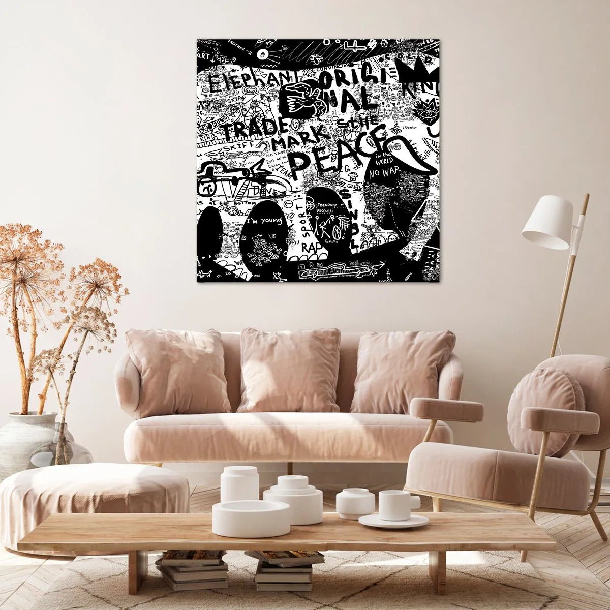 Quadro em tela - O rico mundo das ruas - 60x60 cm