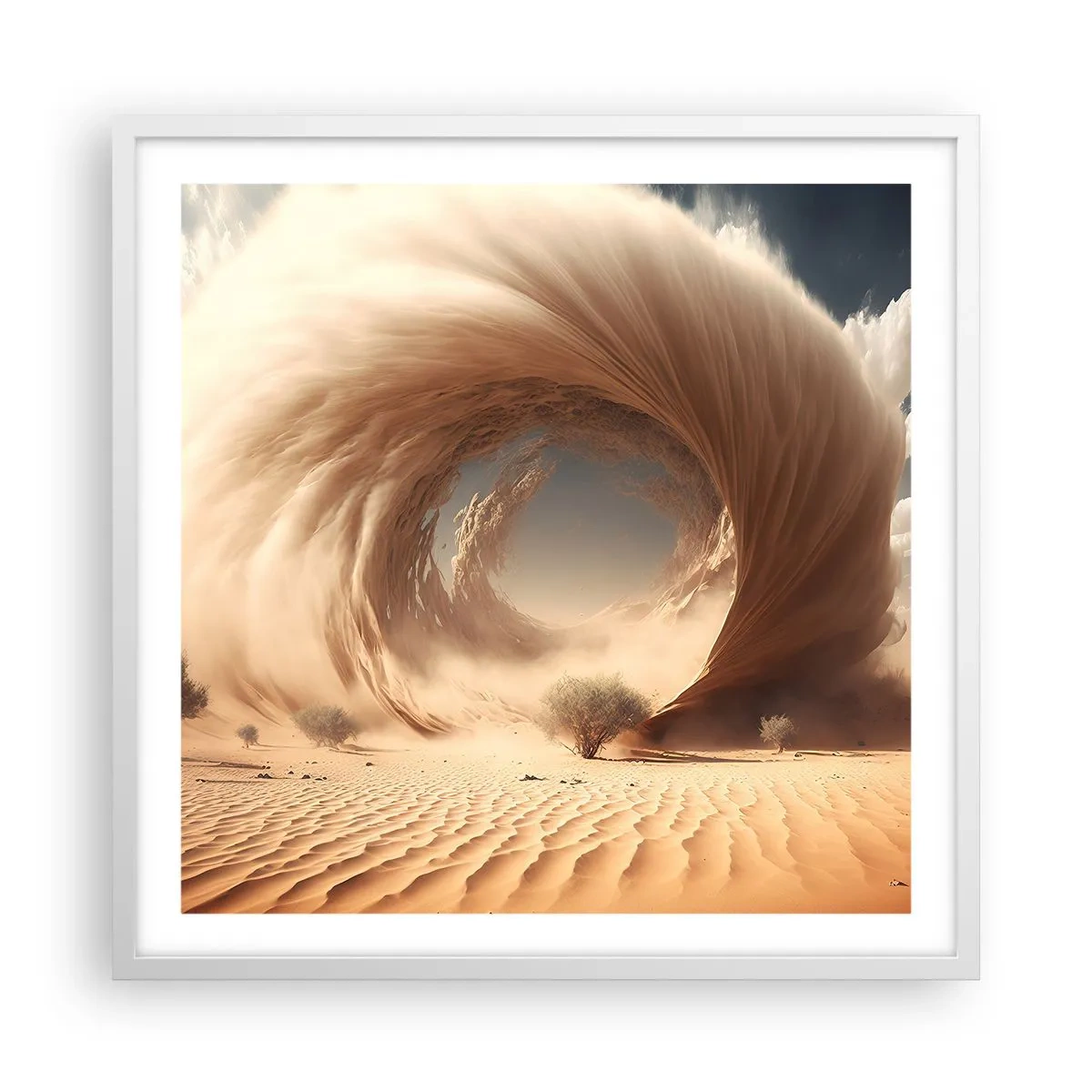 Pôster em moldura branca - Portal aberto - 60x60 cm