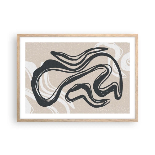 Pôster com moldura de carvalho claro - Expressão multiplicada - 70x50 cm