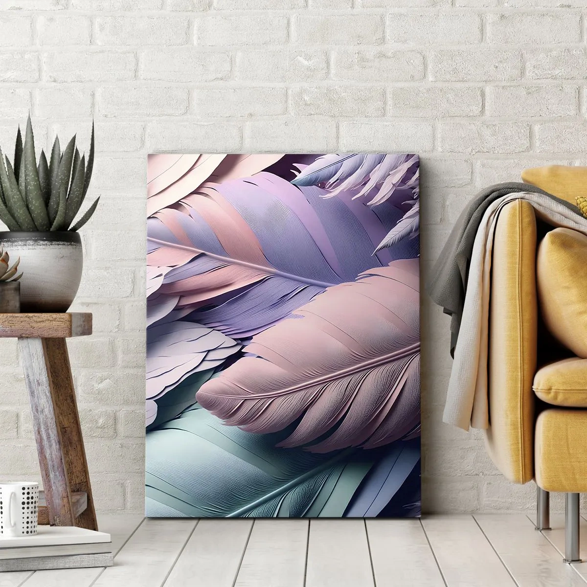 Quadro em tela - Pássaro chique - 45x80 cm