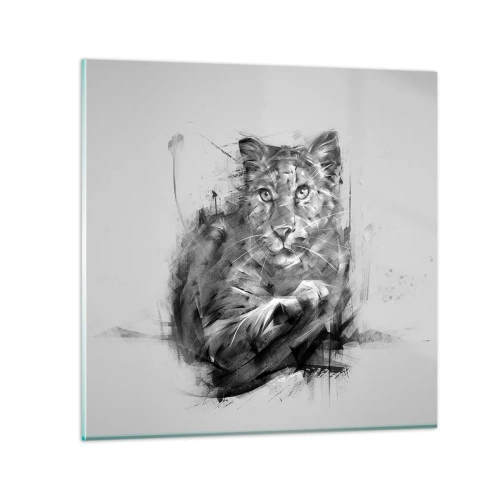 Quadro em vidro - Sim, estou a ouvir atentamente - 30x30 cm