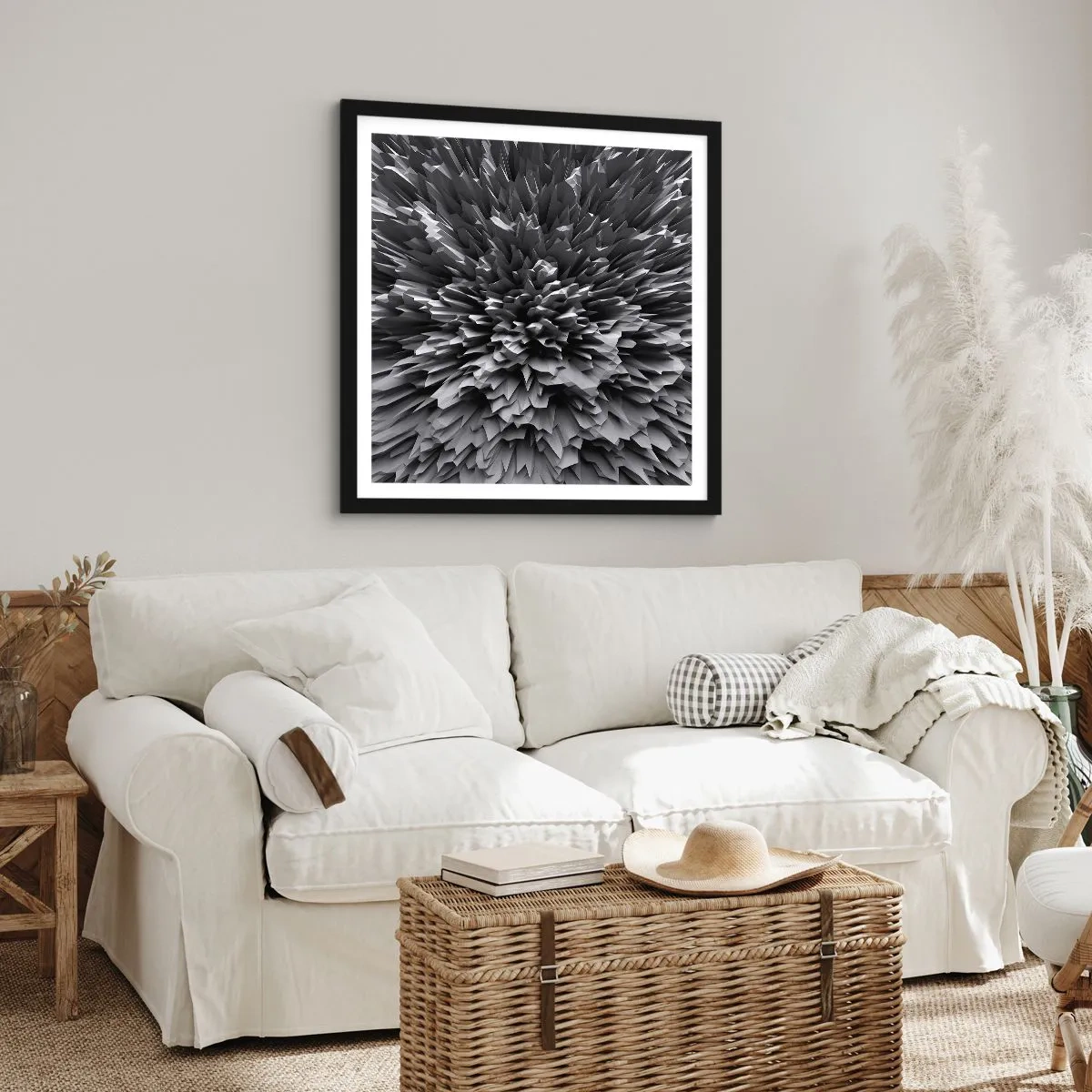 Pôster com moldura preta - Não pode ficar mais difícil do que isso - 60x60 cm