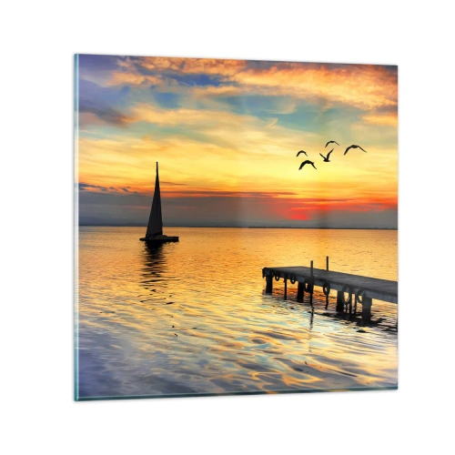 Quadro em vidro - Regressos noturnos - 40x40 cm