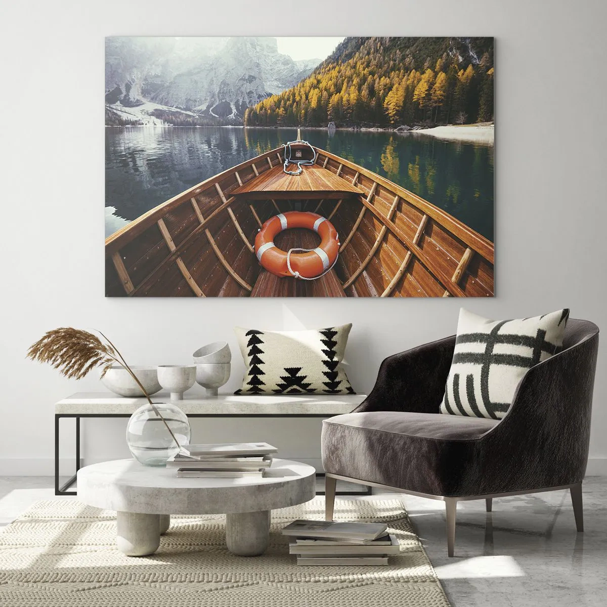 Quadro em vidro - Excursão na montanha - 120x80 cm