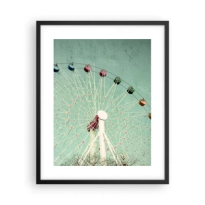 Pôster com moldura preta - Diverte-te - 40x50 cm