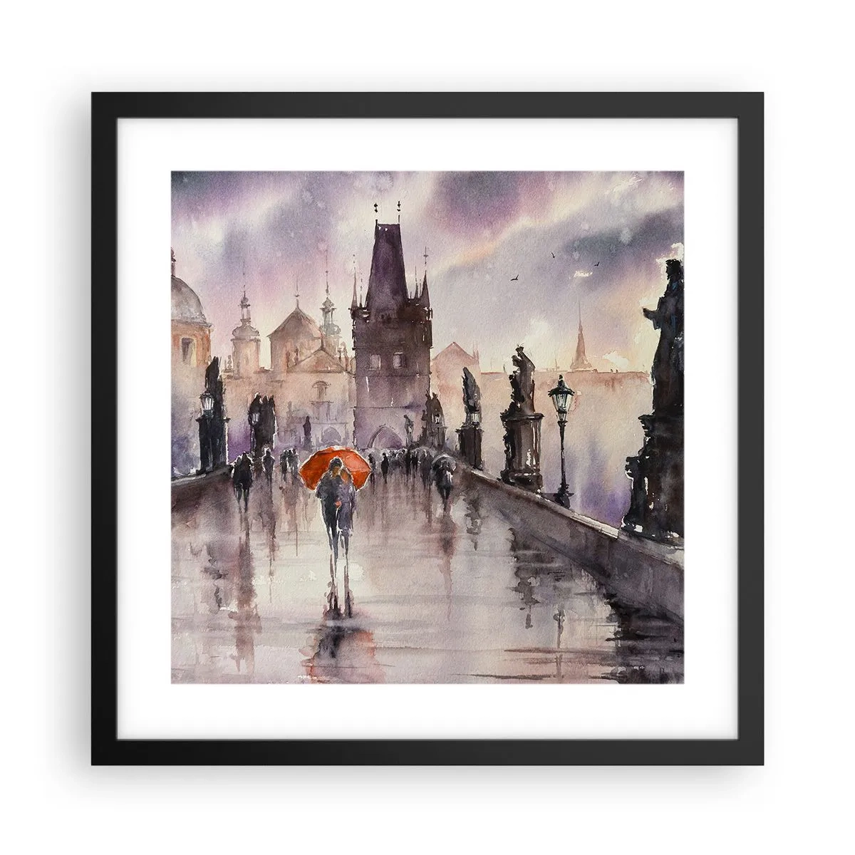 Pôster com moldura preta - Pessoas não mudam - 40x40 cm