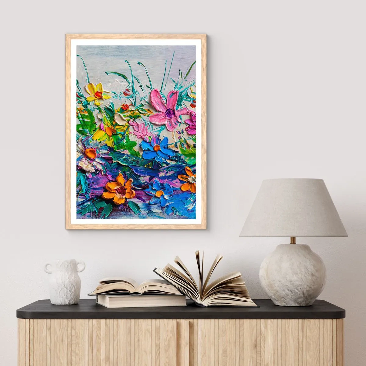 Pôster com moldura de carvalho claro - Não é de todo natureza morta - 70x100 cm
