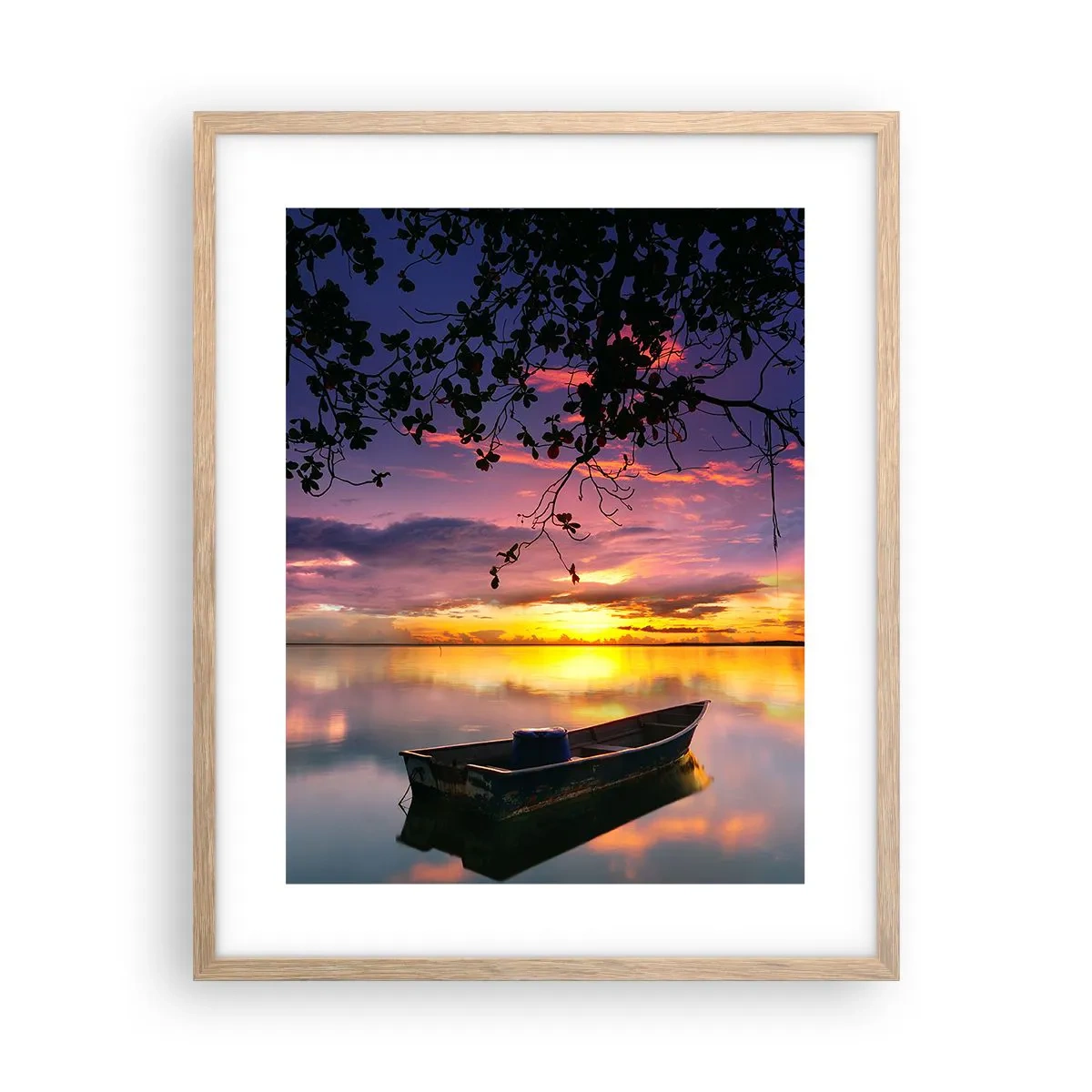 Pôster com moldura de carvalho claro - Parece que estás pendurado no meio do céu… - 40x50 cm