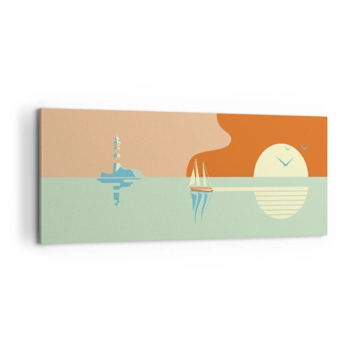 Quadro em tela - Uma paisagem marítima perfeita - 100x40 cm
