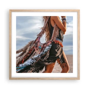 Pôster com moldura de carvalho claro - Namorada do Xamã - 50x50 cm