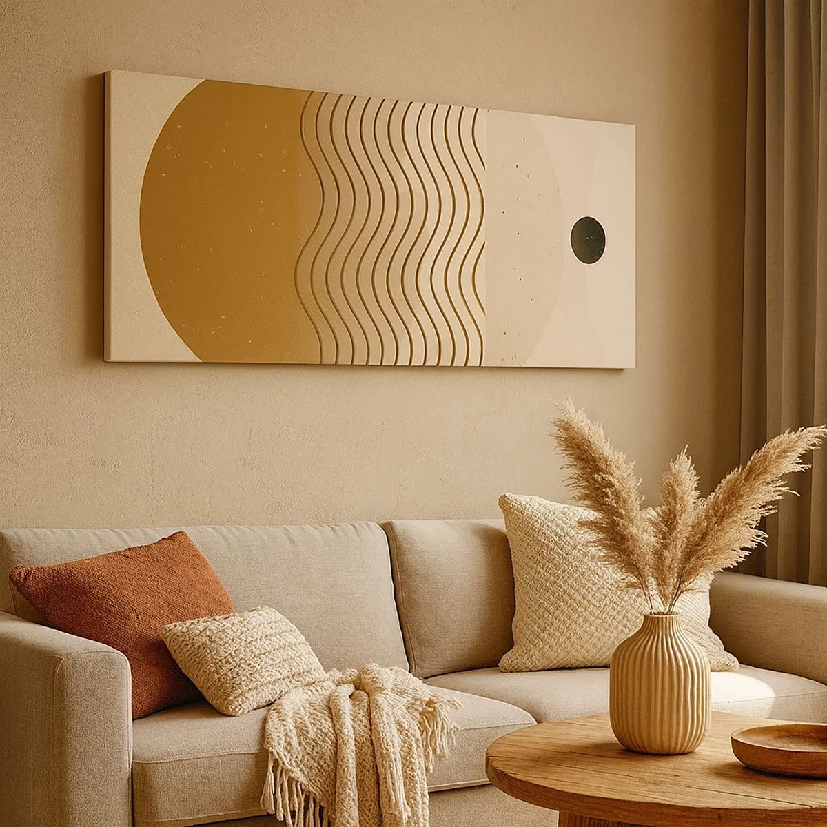 Quadro em tela - Sobre a origem das figuras geométricas - 100x40 cm