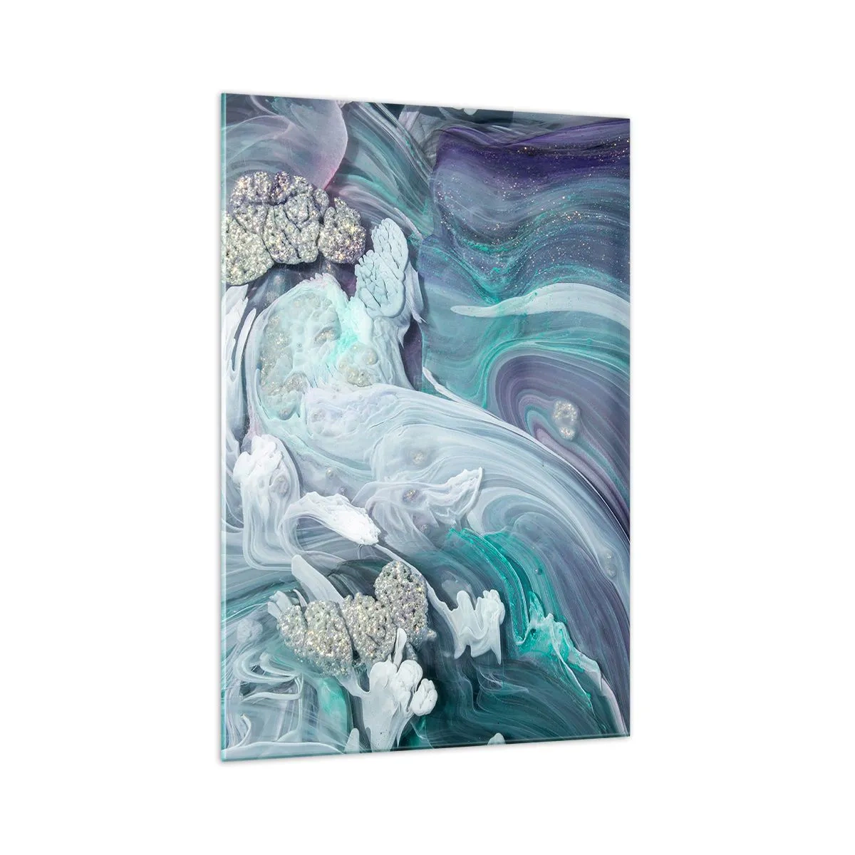 Quadro em vidro - Correntes de azul - 70x100 cm