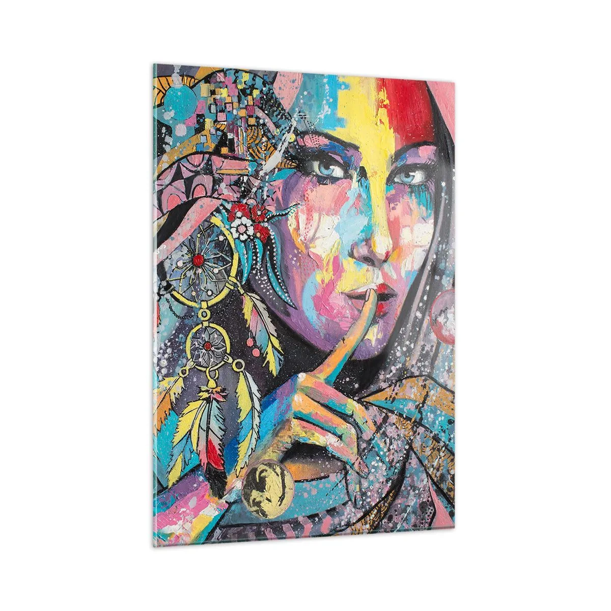 Quadro em vidro - Fique em silêncio até compreender - 50x70 cm