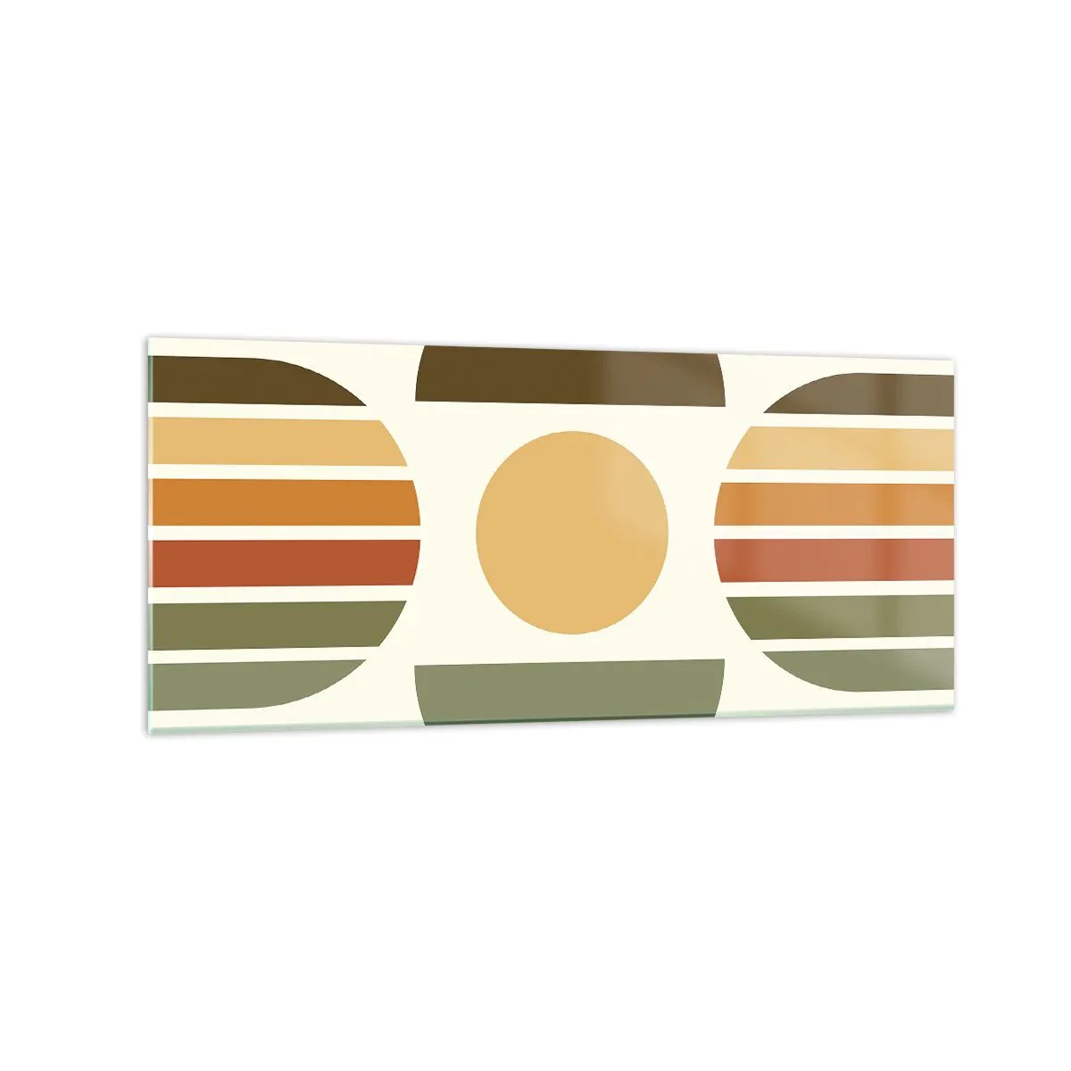 Quadro em vidro - Em tons terrosos - 120x50 cm