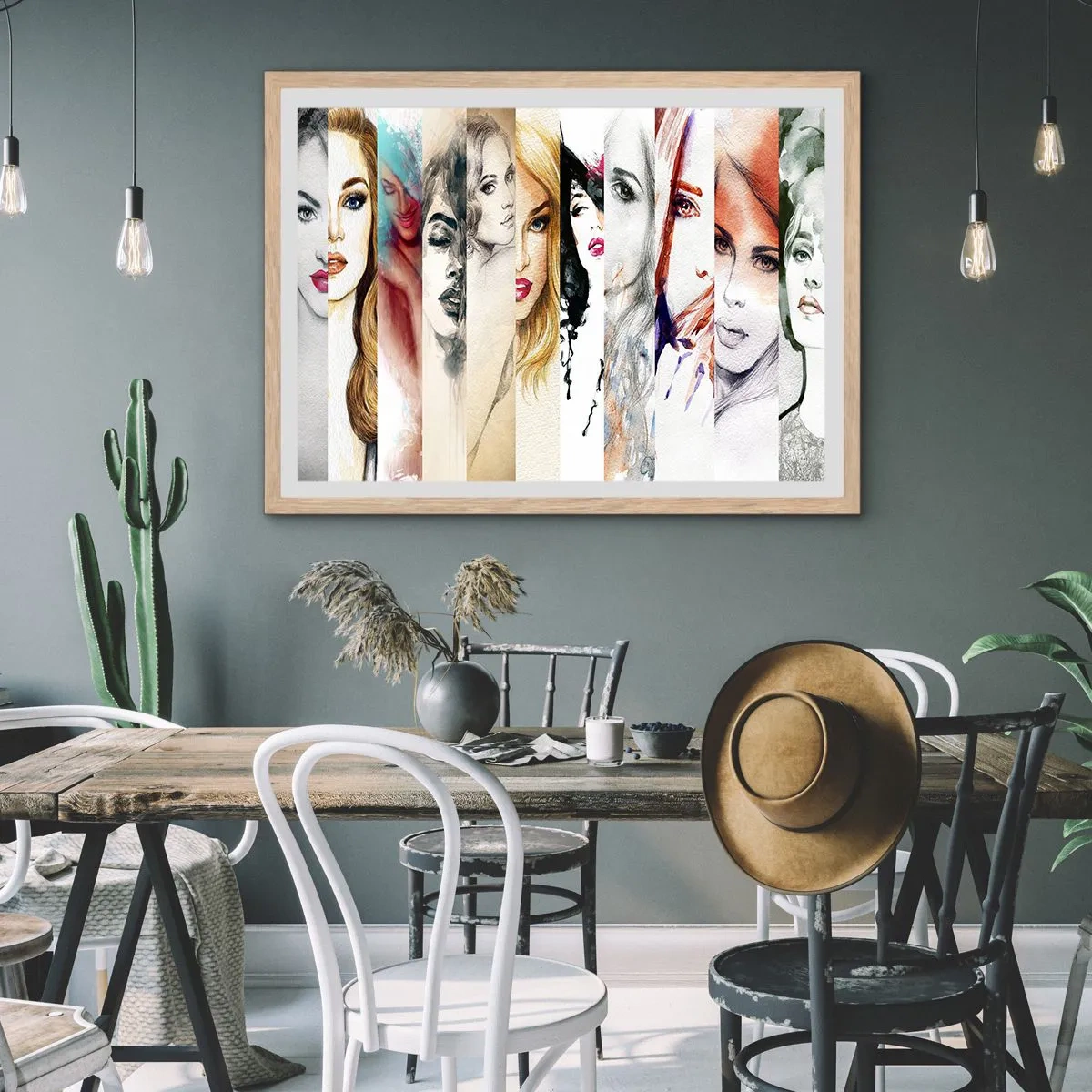 Pôster com moldura de carvalho claro - Sempre VOCÊ - 40x30 cm