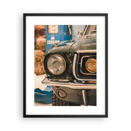 Pôster com moldura preta - Encontro com uma lenda - 40x50 cm