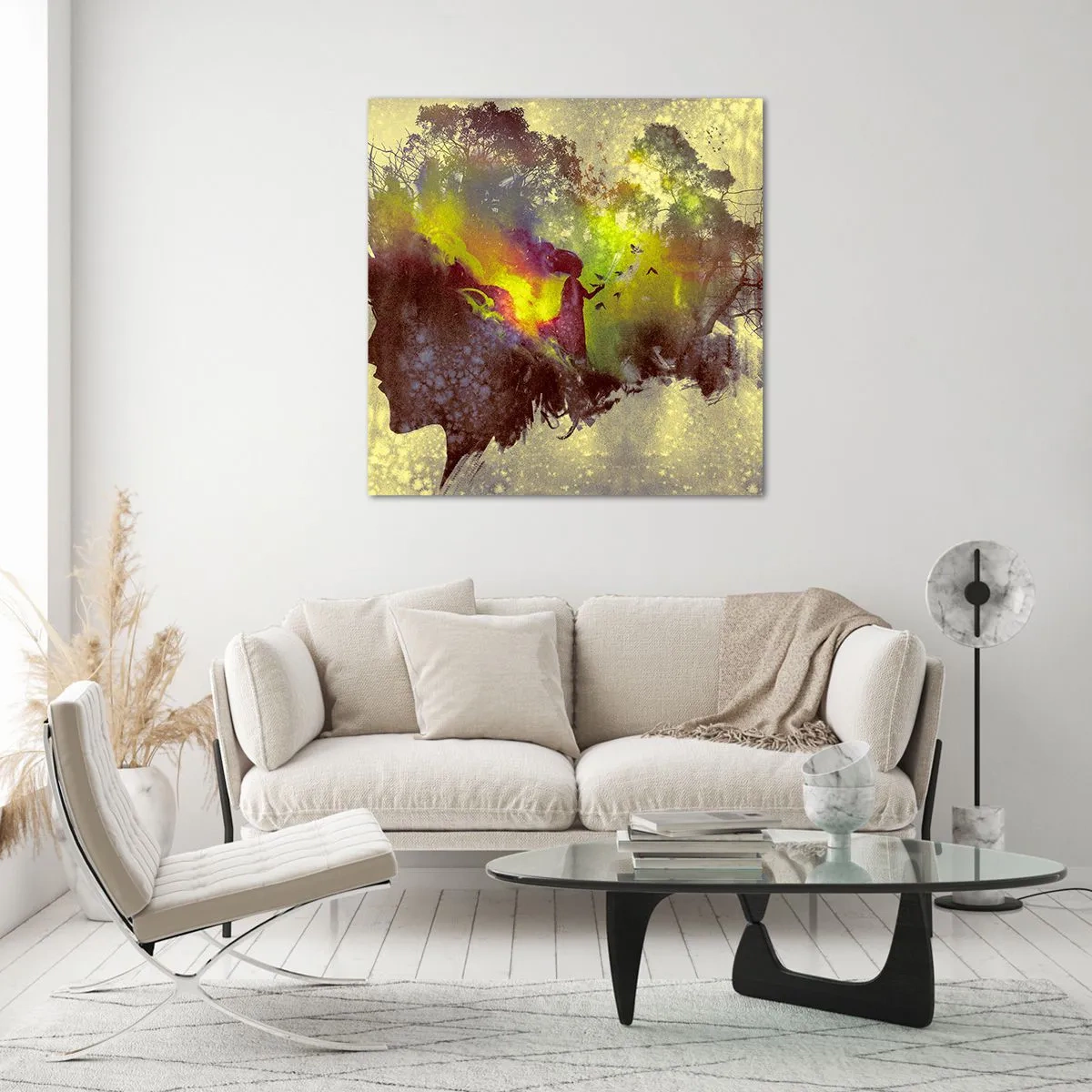 Quadro em vidro - Mãe Natureza - 70x70 cm