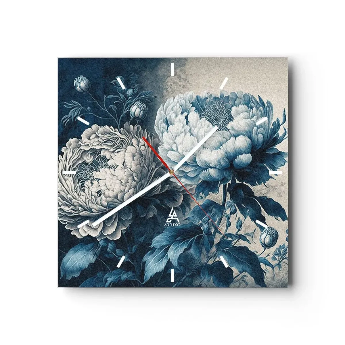 Relógio de parede - Relógio em vidro - Casal que combina - 30x30 cm