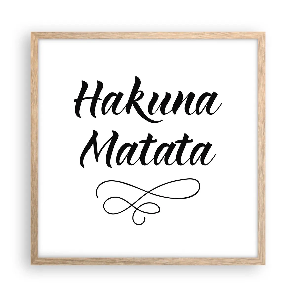 Pôster com moldura de carvalho claro - O melhor conselho - 50x50 cm