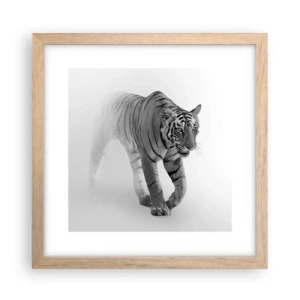 Pôster com moldura de carvalho claro - À espreita na névoa - 30x30 cm