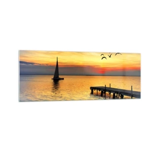 Quadro em vidro - Regressos noturnos - 140x50 cm