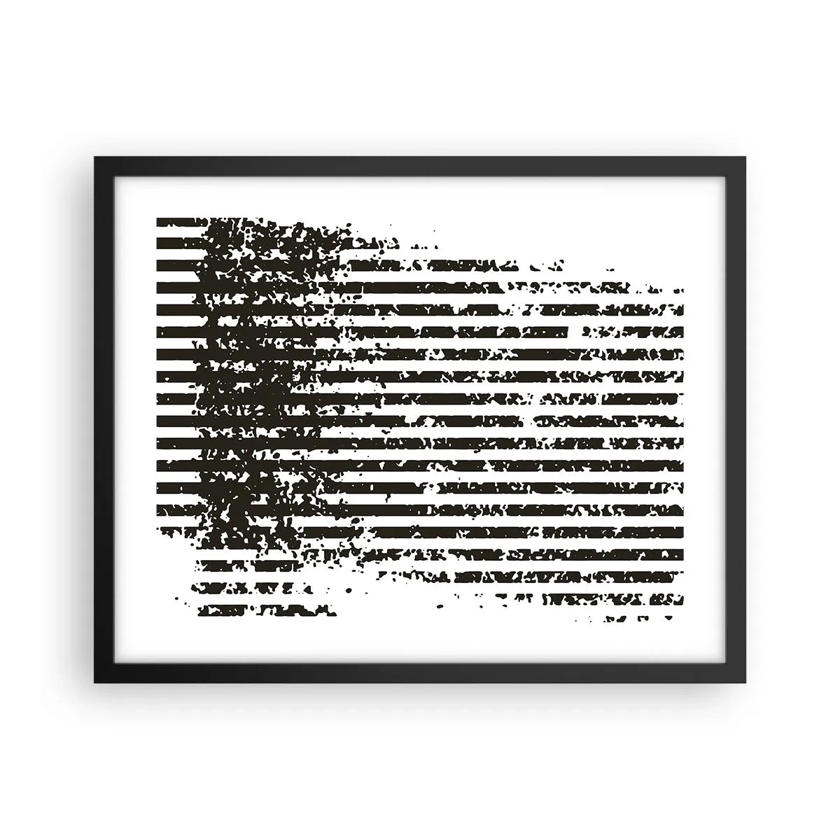 Pôster com moldura preta - Ritmo e ruído - 50x40 cm