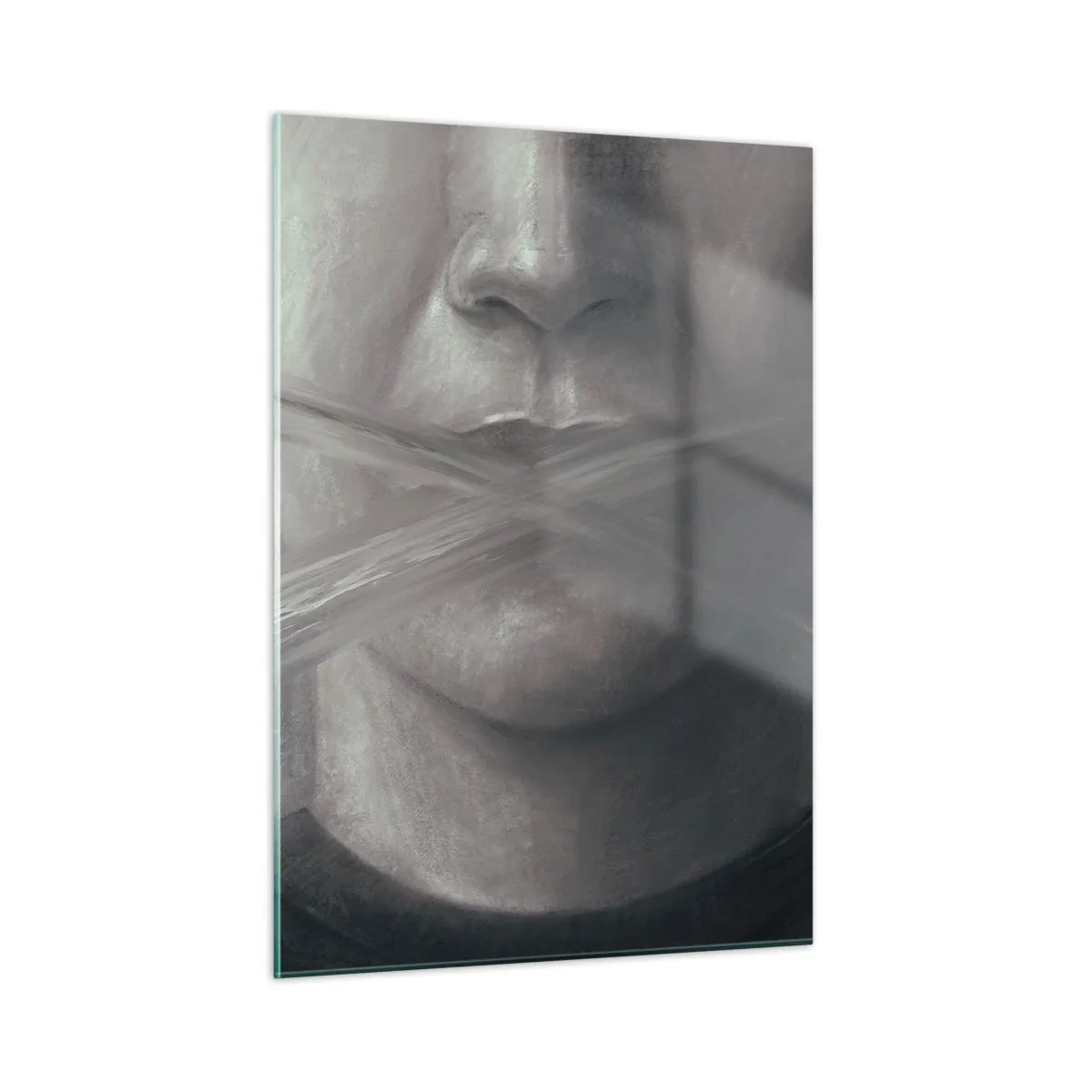 Quadro em vidro - Nem uma palavra - 50x70 cm
