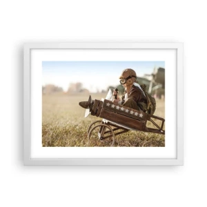 Pôster em moldura branca - O início rumo a um sonho - 40x30 cm